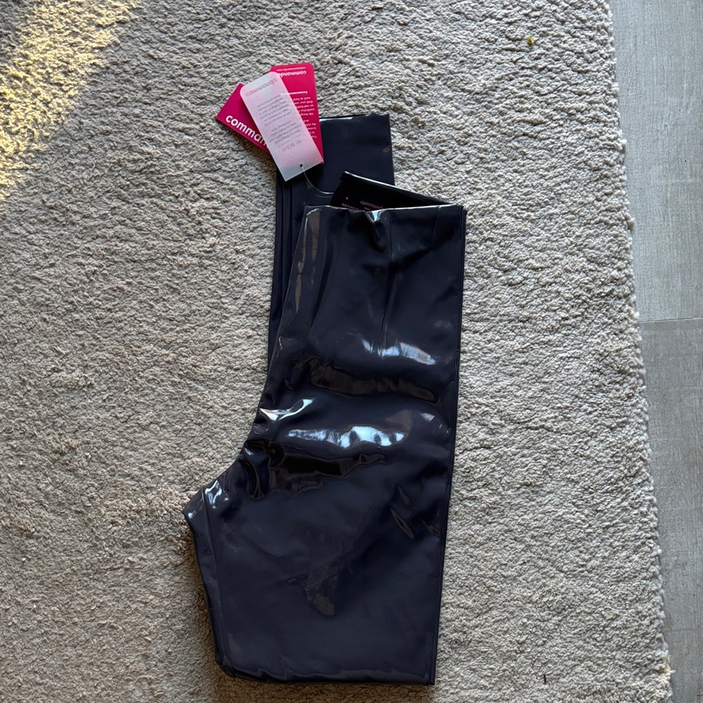Commando faux patent leather leggings NWT color: slate size s